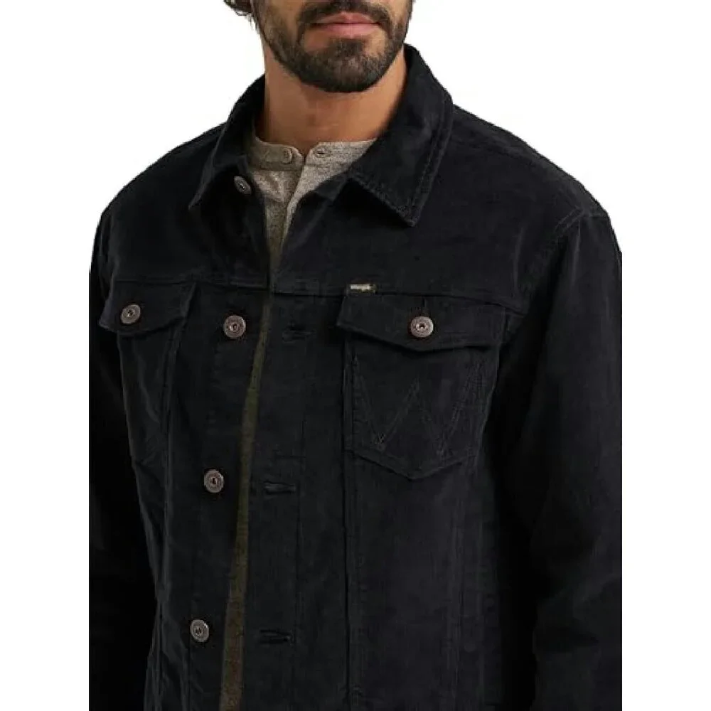 Men's Corduroy Trucker Jacket Regular Fit 100% Cotton Size L